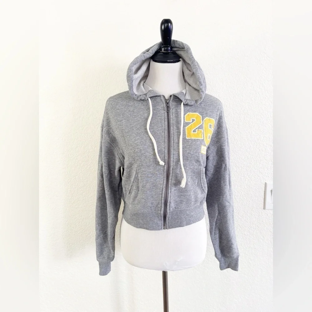 Arizona Jean Company Gray Varsity Jacket with Yellow Detail